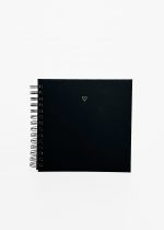 Caderno Scrapbook Preto - Capa Dura - Folhas Lisas 180g