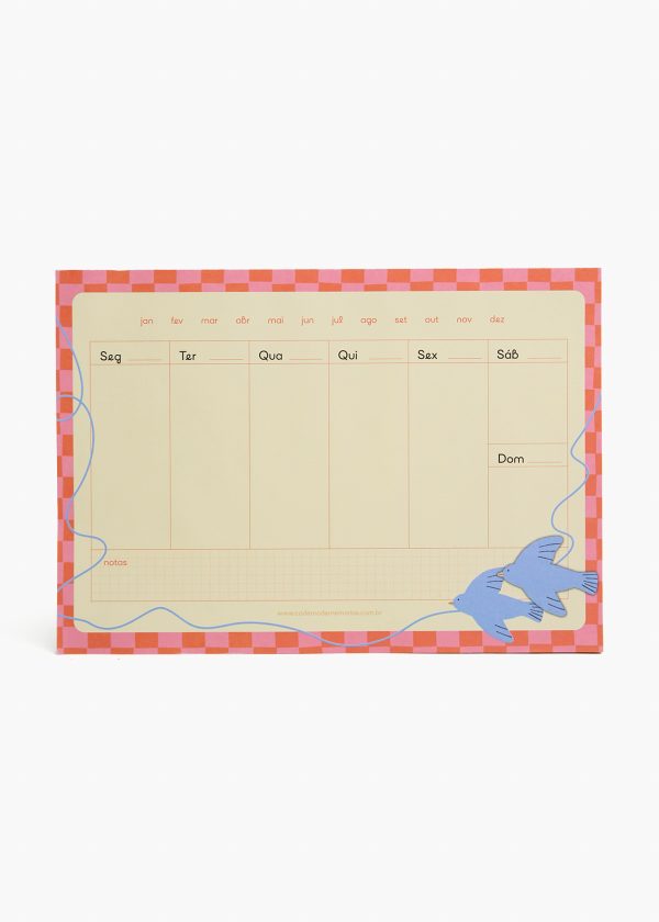 Planner Permanente Bloco Flora Semanal - 1 ano