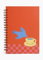 Caderno Colegial Flora - Pássaro - Capa Dura