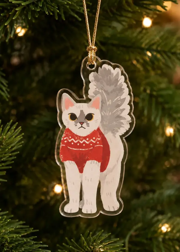 Enfeite de Natal - Gatinho Sueter
