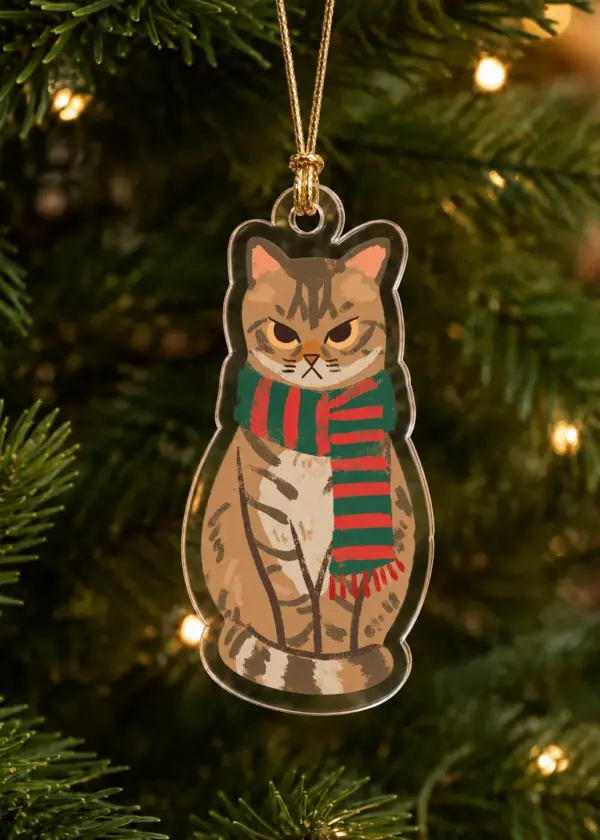 Enfeite de Natal - Gatinho Zangado