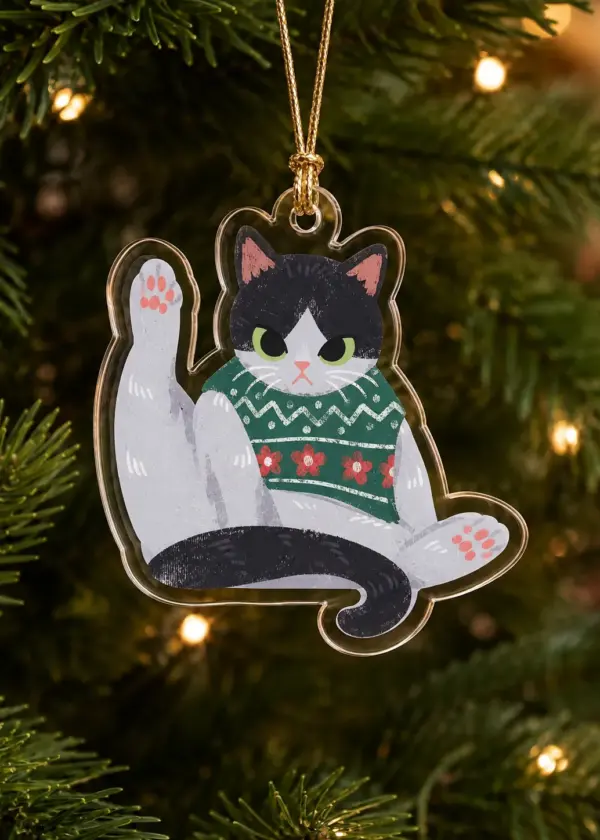 Enfeite de Natal - Gatinho Rabugento