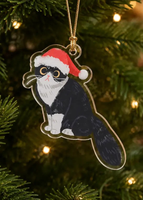 Enfeite de Natal - Gatinho Noel