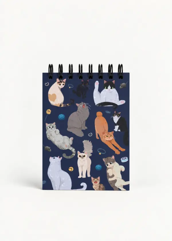 Bloco Ano dos Gatos - Azul - Capa Dura