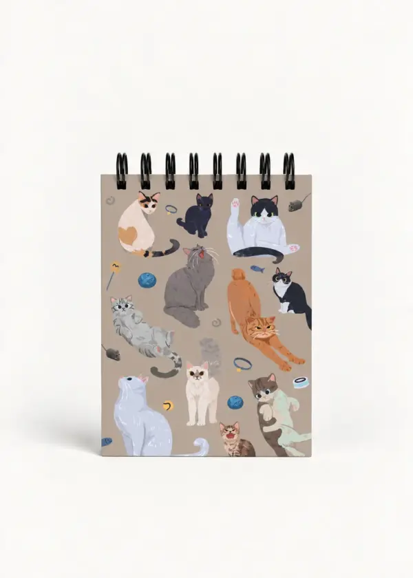 Bloco Ano dos Gatos - Cinza - Capa Dura